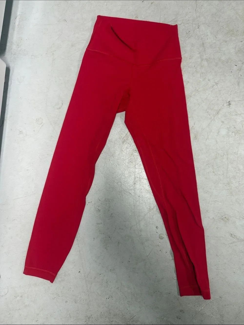 Womens LULULEMON High-Waist Red Leggings - Size 4 - LIKE NEW
